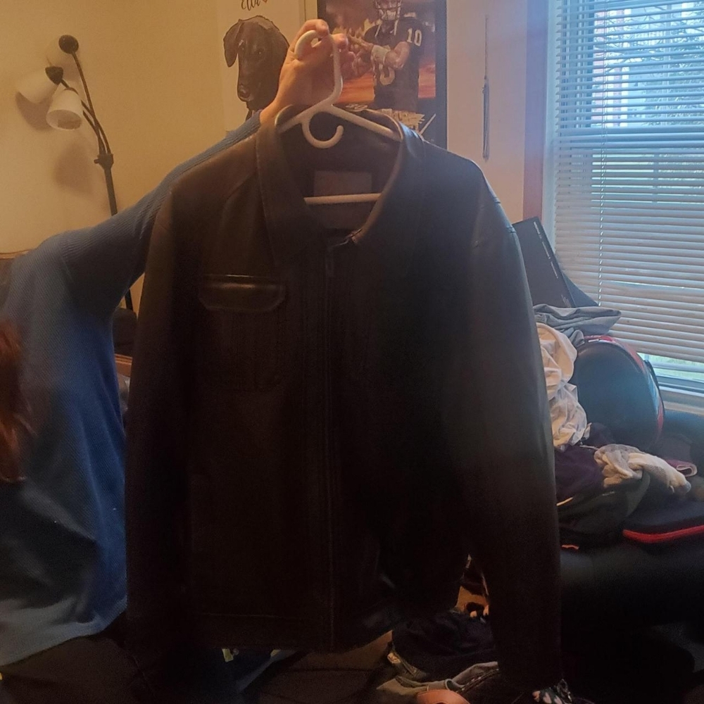 Mens Whispering Smith Brown Leather Jacket
